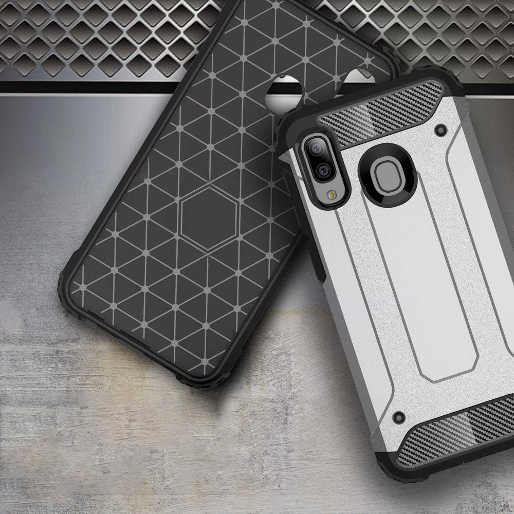 Capa Hybrid Armor Capa resistente e resistente para Samsung Galaxy A20e azul