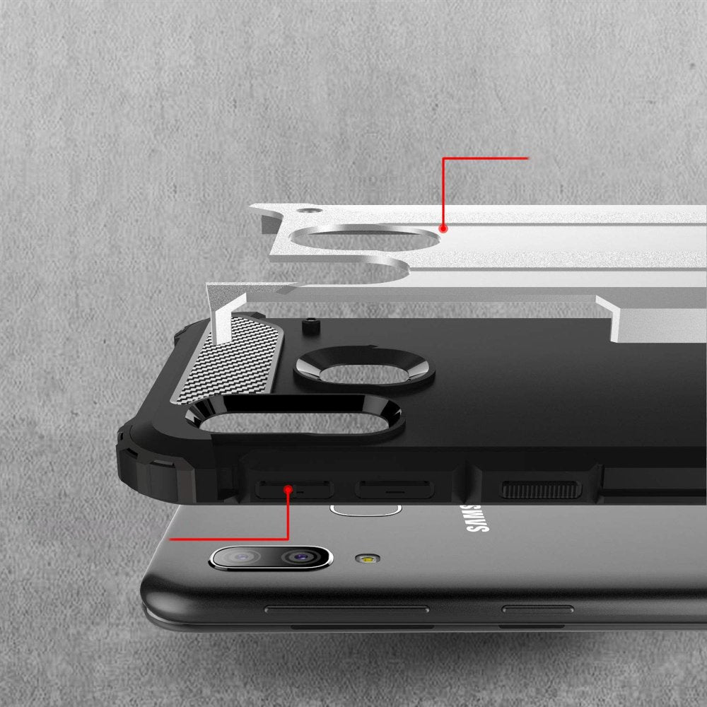 Capa Hybrid Armor Capa resistente e resistente para Samsung Galaxy A20e azul