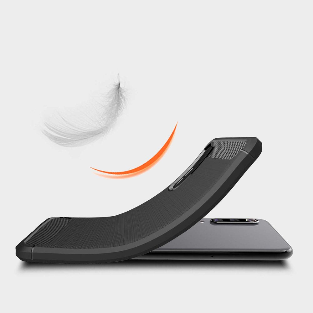 Capa carbono Capa flexível de TPU para Xiaomi Mi 9 Lite - Mi CC9 preto
