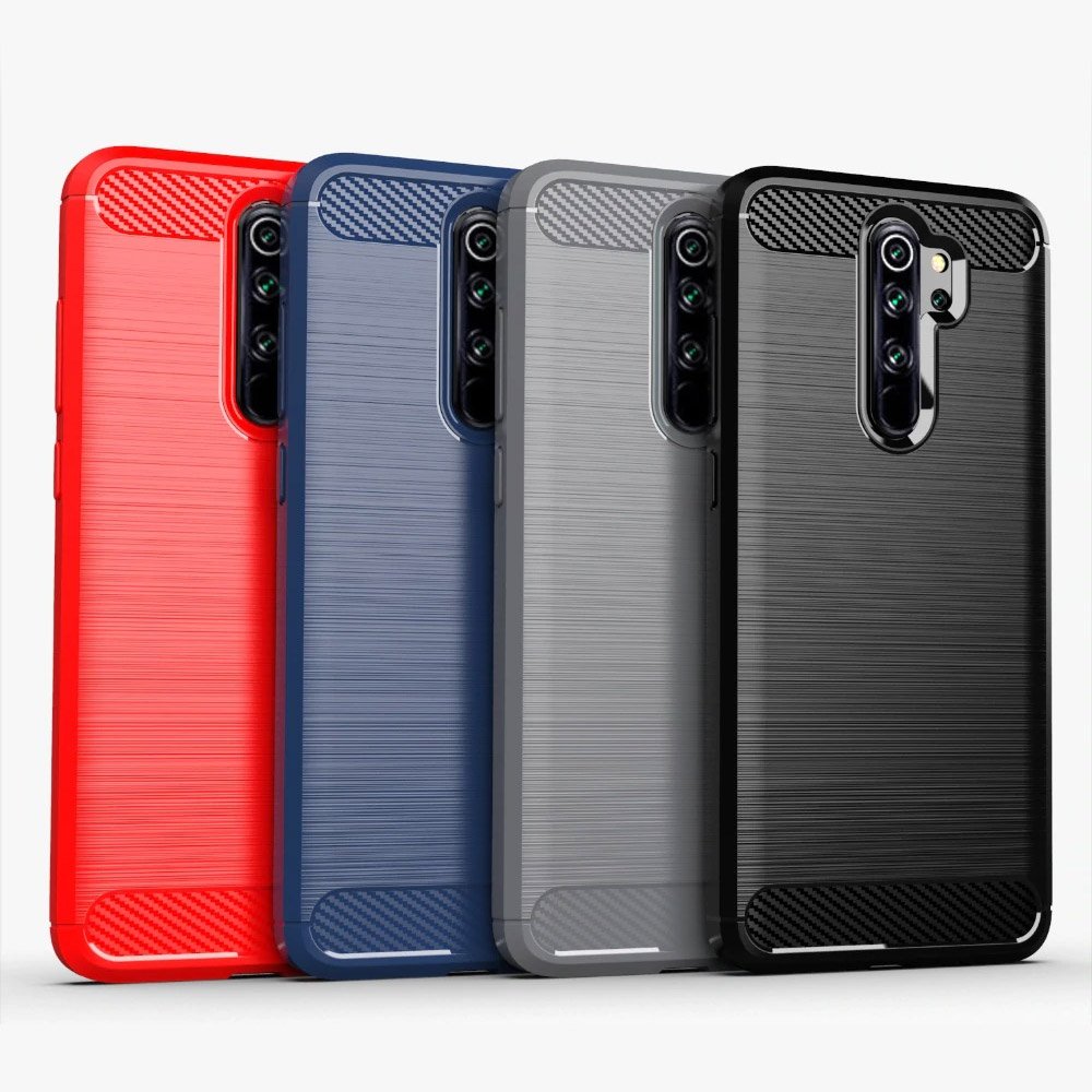 Capa carbono Capa flexível de TPU para Xiaomi Redmi Note 8 Pro preto