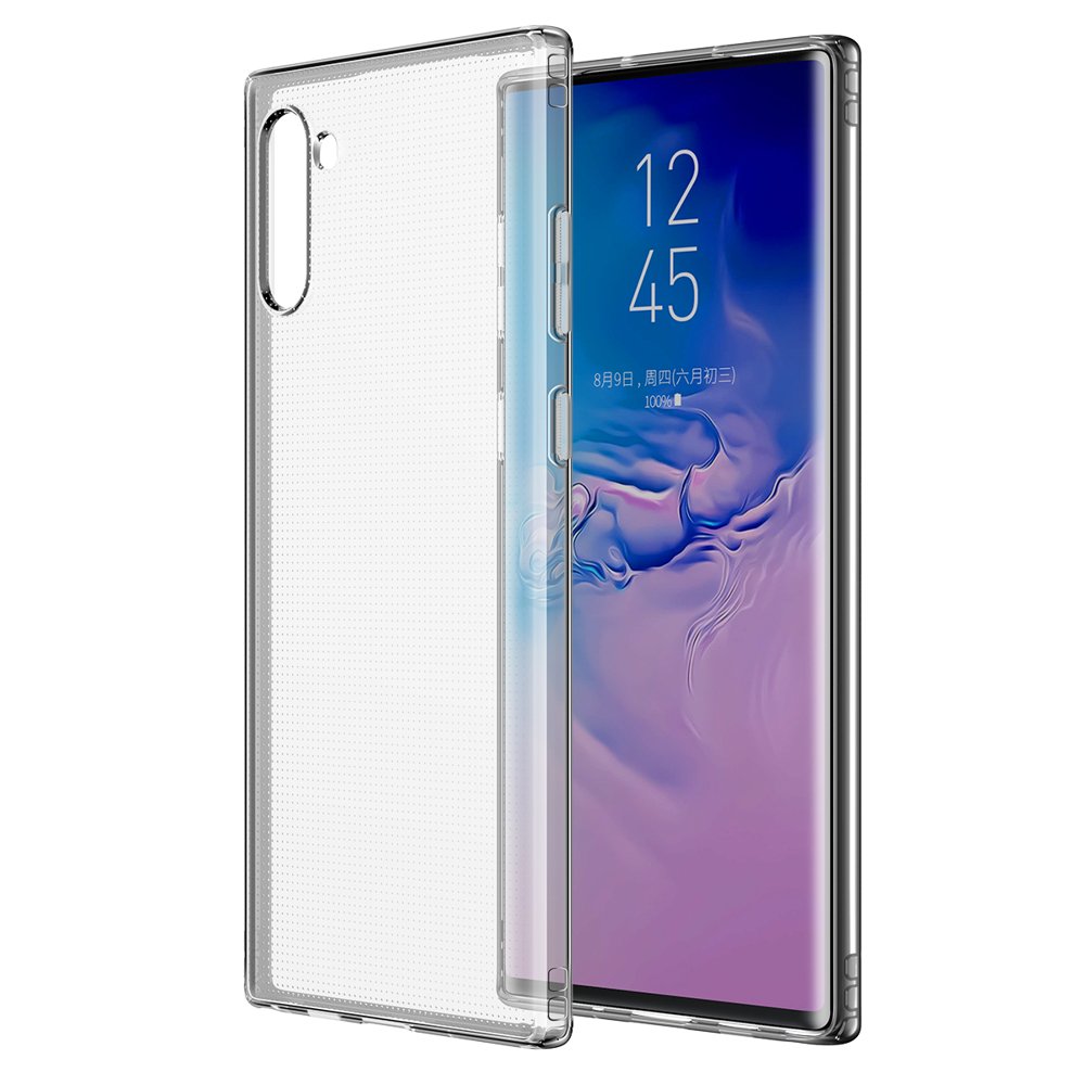 Baseus Simple Series Capa em gel transparente TPU para Samsung Galaxy Note 10 transparente (ARSANOTE10-02)
