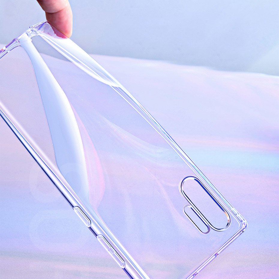 Baseus Simple Series Capa em gel transparente TPU para Samsung Galaxy Note 10 transparente (ARSANOTE10-02)