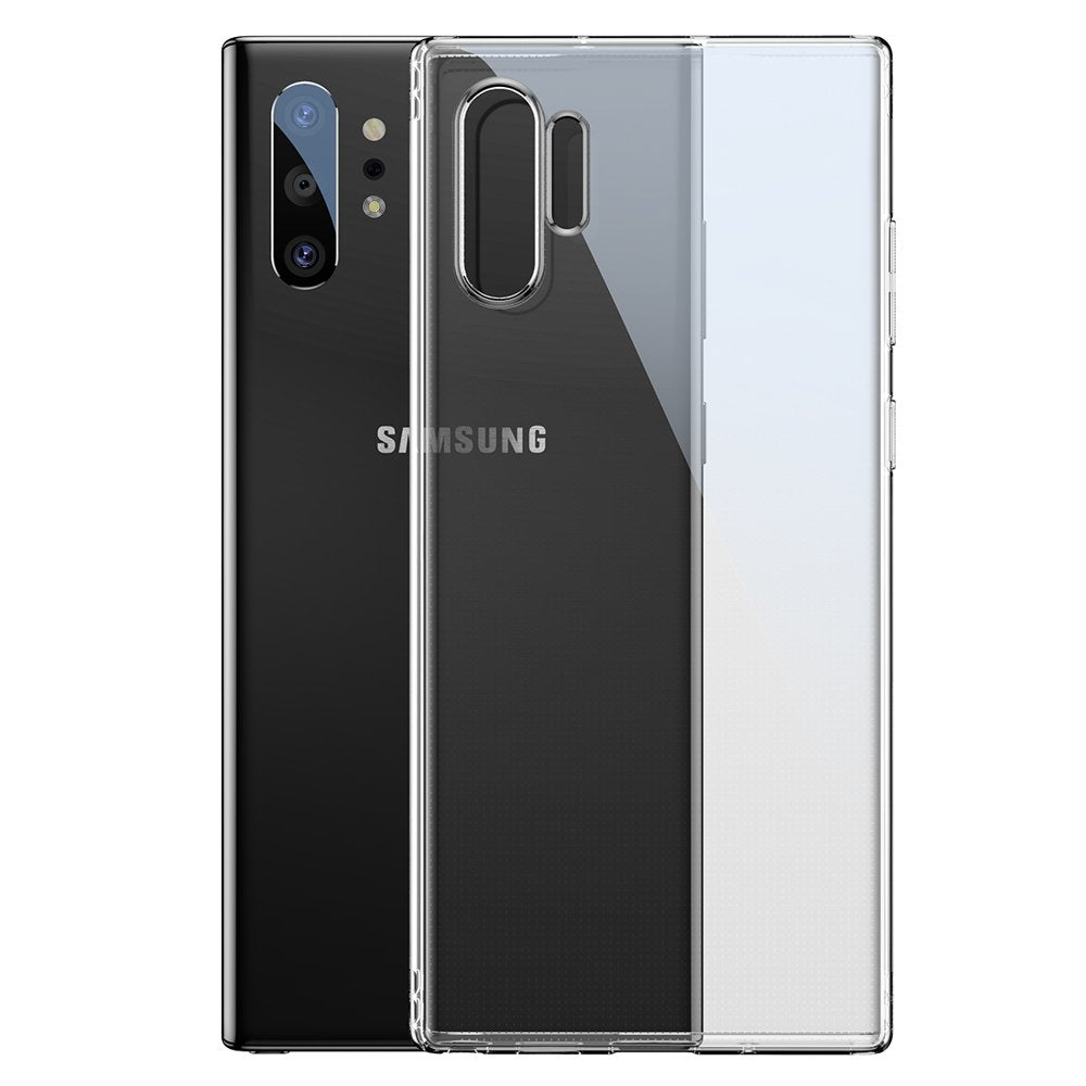 Baseus Simple Series Capa em gel transparente TPU para Samsung Galaxy Note 10 Plus transparente (ARSANOTE10P-02)