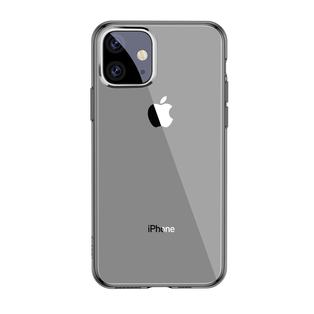 Baseus Simple Series Capa em gel transparente TPU para iPhone 11 preto (5ARAPIPH61S-01)