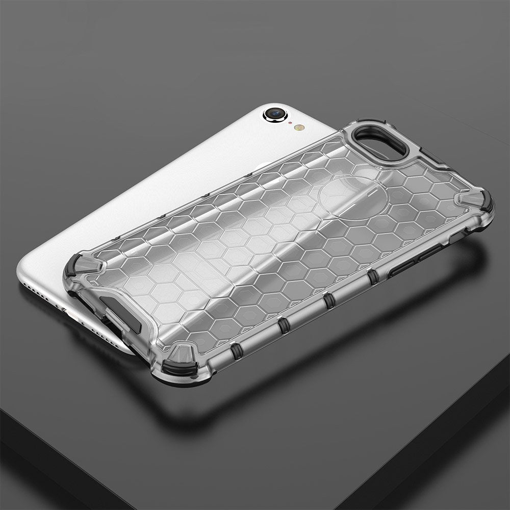 Capa de armadura de favo de mel com amortecedor de TPU para iPhone 8 - iPhone 7 verde
