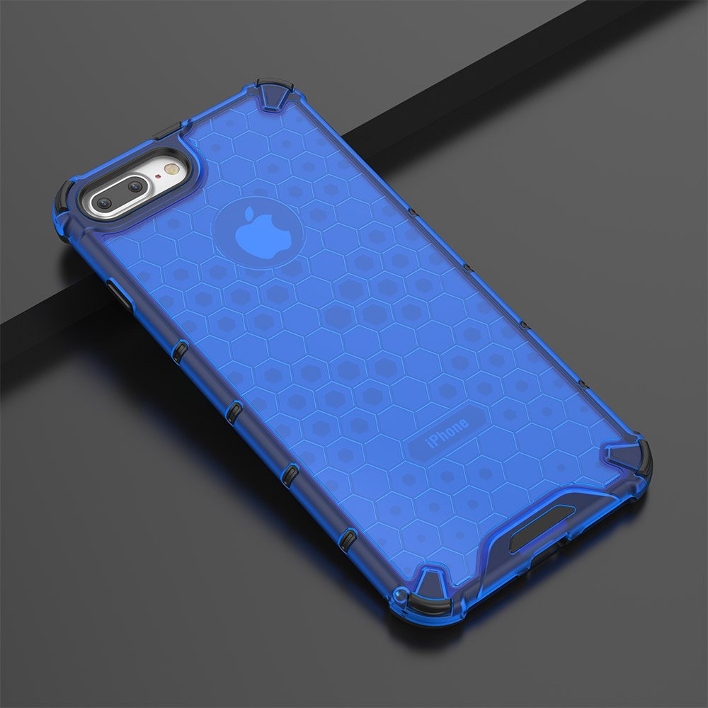 Capa de armadura de favo de mel com proteção de TPU para iPhone 8 Plus - iPhone 7 Plus azul