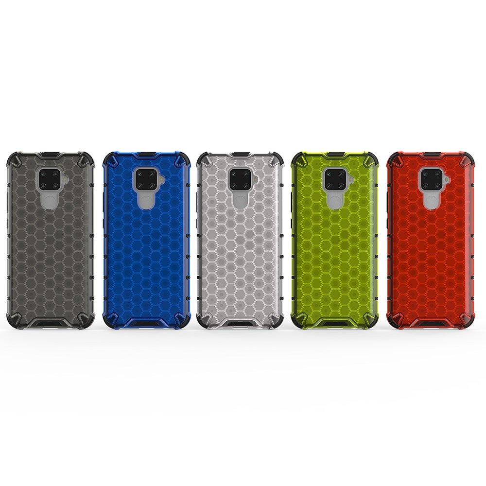 Capa de armadura de favo de mel com pára-choque de TPU para Huawei Mate 30 Lite - Huawei Nova 5i Pro verde