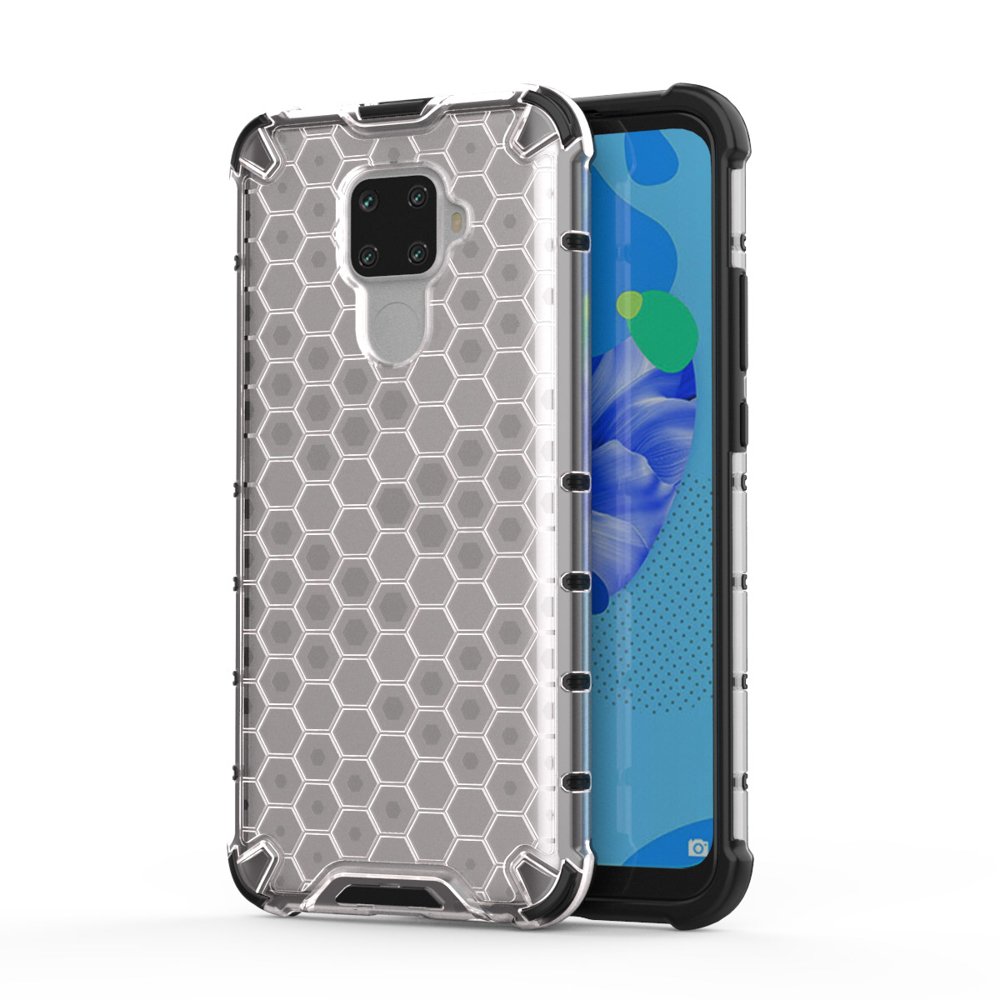 Capa de armadura de favo de mel com proteção de TPU para Huawei Mate 30 Lite - Huawei Nova 5i Pro transparente