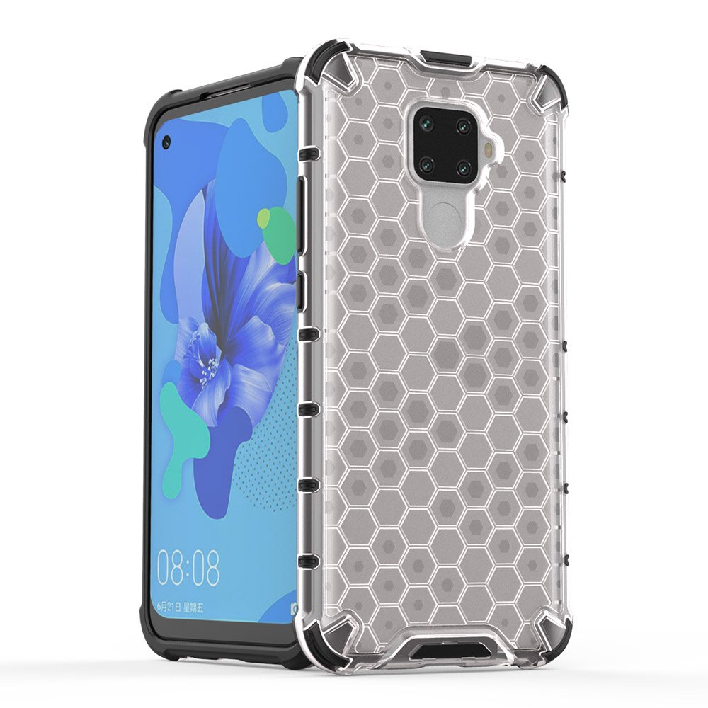 Capa de armadura de favo de mel com proteção de TPU para Huawei Mate 30 Lite - Huawei Nova 5i Pro transparente