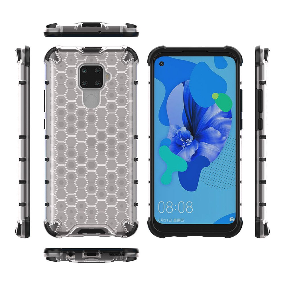 Capa de armadura de favo de mel com proteção de TPU para Huawei Mate 30 Lite - Huawei Nova 5i Pro transparente