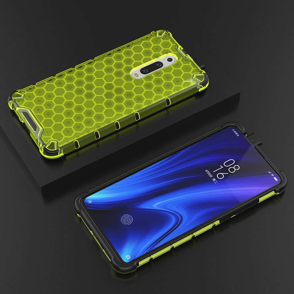Capa de armadura em caixa de favo de mel com pára-choque de TPU para Xiaomi Mi 9T - Xiaomi Mi 9T Pro verde