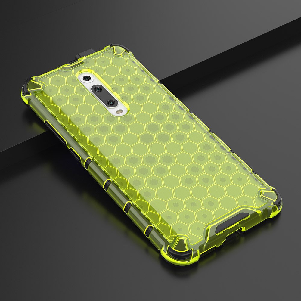 Capa de armadura em caixa de favo de mel com pára-choque de TPU para Xiaomi Mi 9T - Xiaomi Mi 9T Pro verde