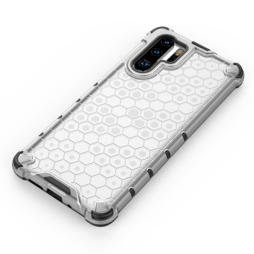 Capa de armadura de favo de mel com pára-choque de TPU para Huawei P30 Pro azul