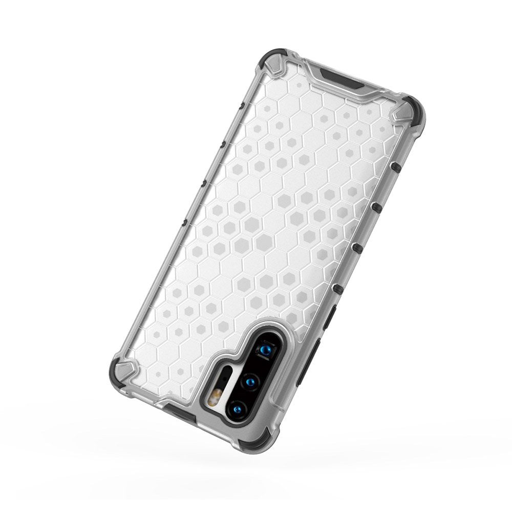 Capa de armadura de favo de mel com pára-choque de TPU para Huawei P30 Pro azul