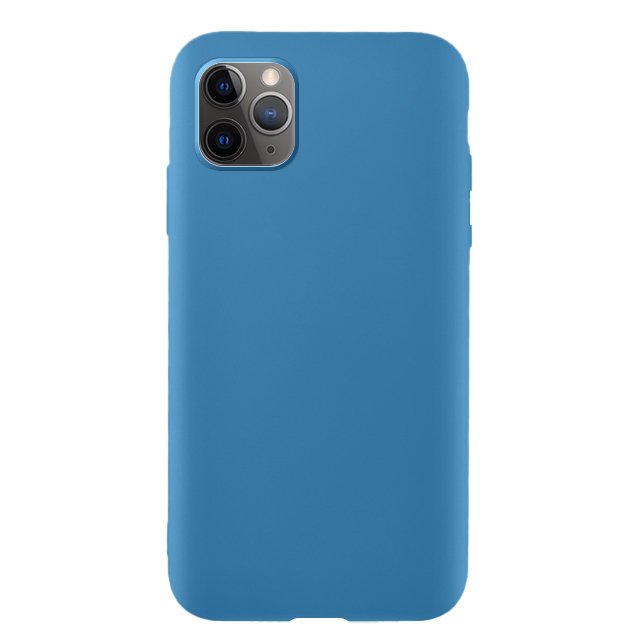 Capa de silicone com capa de borracha flexível macia para iPhone 11 Pro Max azul