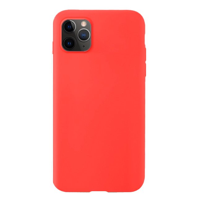 Capa de silicone com capa de borracha flexível macia para iPhone 11 Pro vermelho