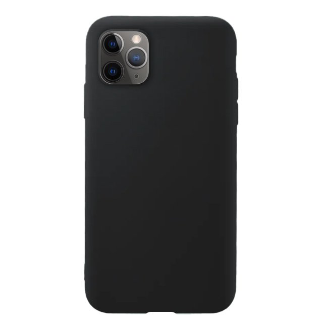 Capa de silicone com capa de borracha flexível macia para iPhone 11 Pro preto
