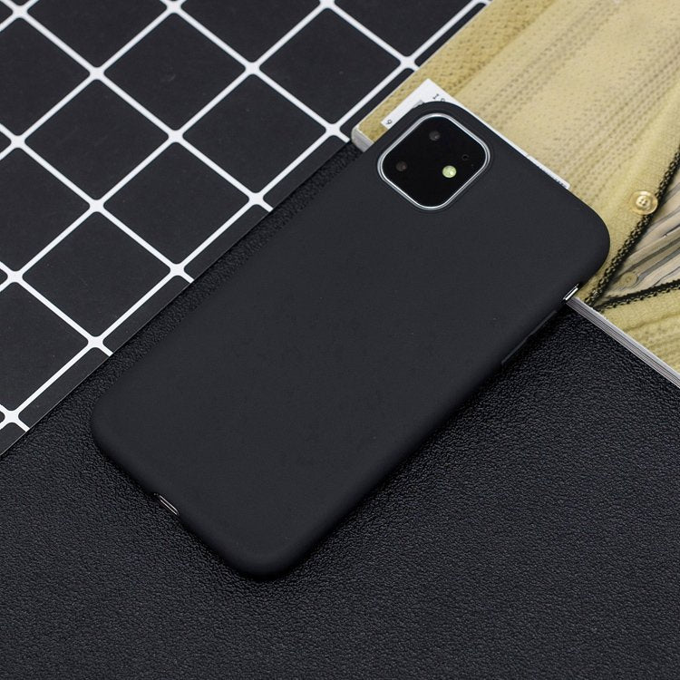 Capa de silicone com capa de borracha flexível macia para iPhone 11 Pro preto