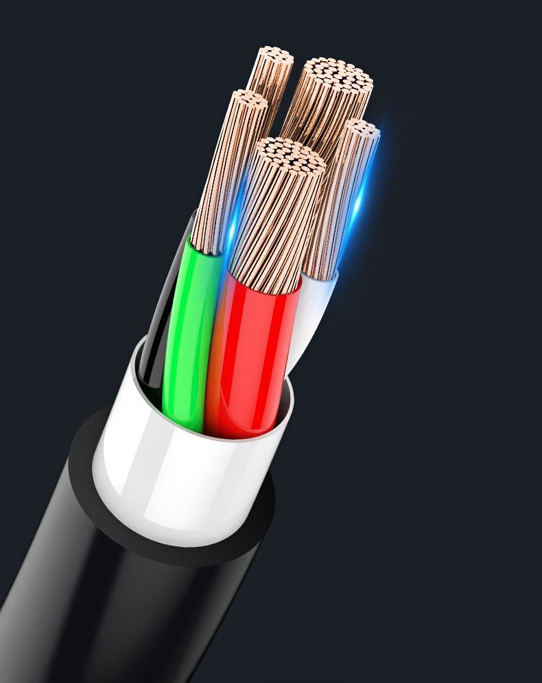 WK Design USB - cabo micro USB - Lightning - USB Tipo-C 2A 115 cm preto (WDC-103th preto)