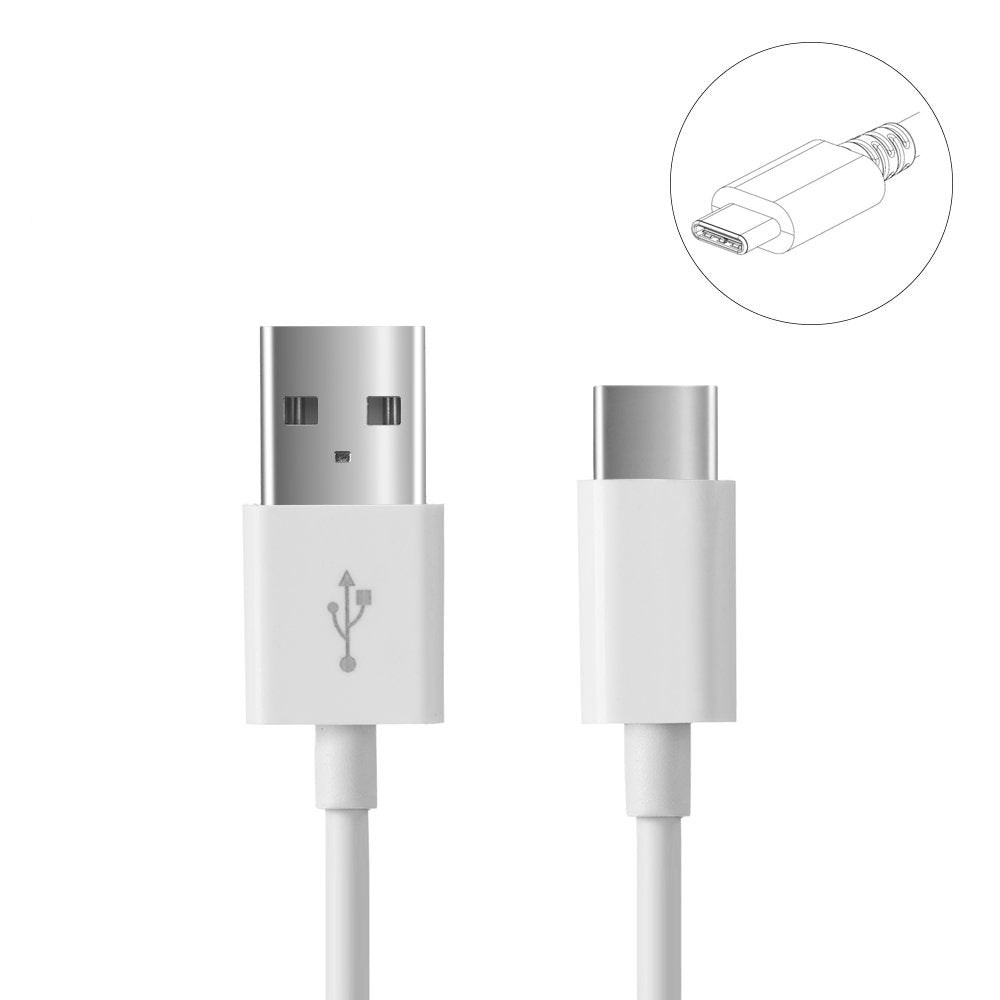 Cabo USB Tipo-C para alimentação e transferência de dados 1m 2A branco