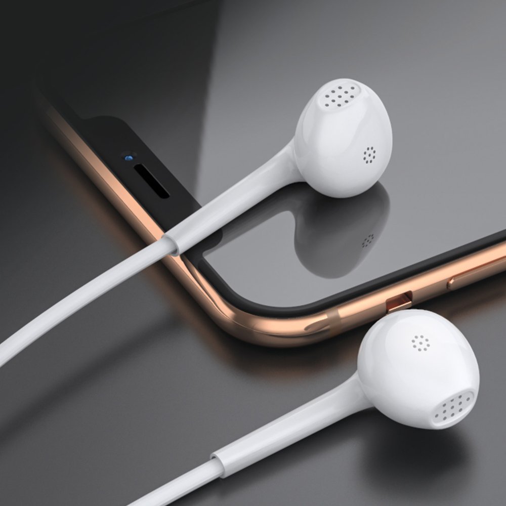 WK Design przewodowe Auriculares douszne ze złą czem USB Tipo-C Branco (Y12 branco)