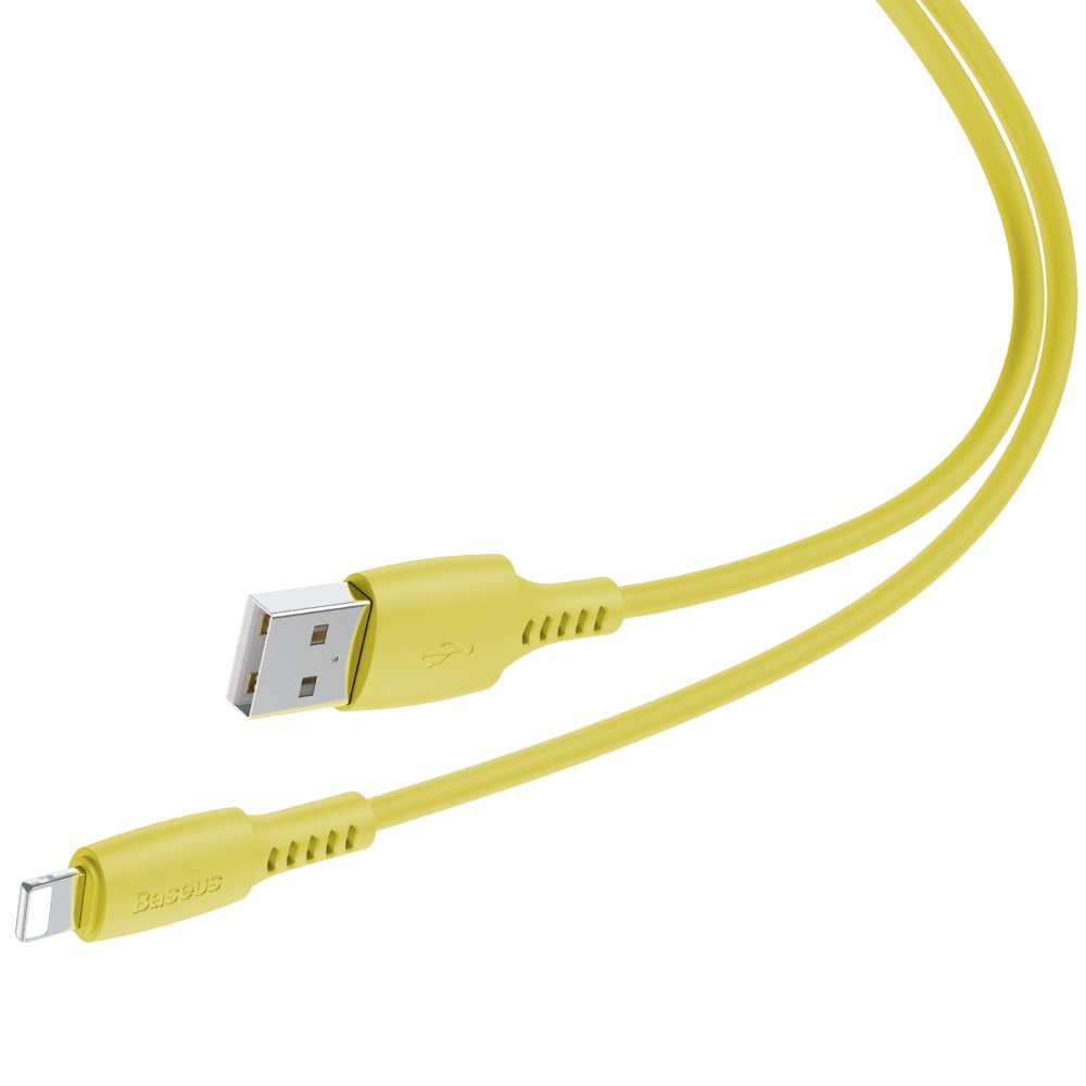 Baseus Colorido Cabo USB  -  Lightning 2.4A 1.2m amarelo (CALDC-0Y)
