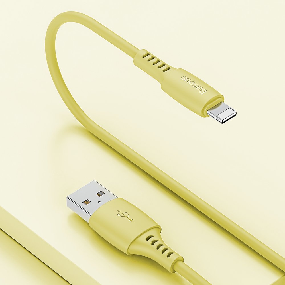 Baseus Colorido Cabo USB  -  Lightning 2.4A 1.2m amarelo (CALDC-0Y)