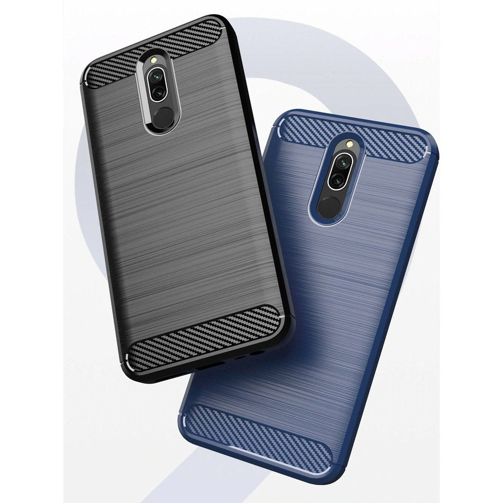 Capa carbono Capa flexível de TPU para Xiaomi Redmi 8 preta