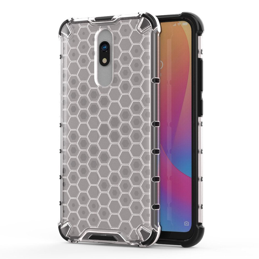 Capa de armadura em caixa de favo de mel com pára-choque de TPU para Xiaomi Redmi 8A - Xiaomi Redmi 8 transparente