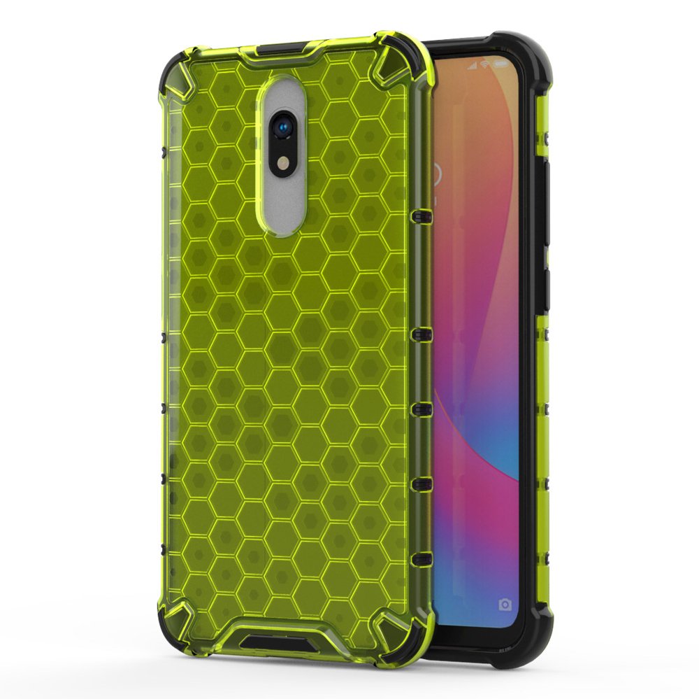Capa de armadura em caixa de favo de mel com pára-choque de TPU para Xiaomi Redmi 8A - Xiaomi Redmi 8 verde