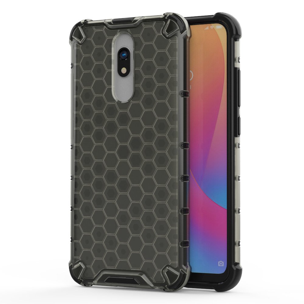 Capa de armadura em caixa de favo de mel com pára-choque de TPU para Xiaomi Redmi 8A - Xiaomi Redmi 8 preto