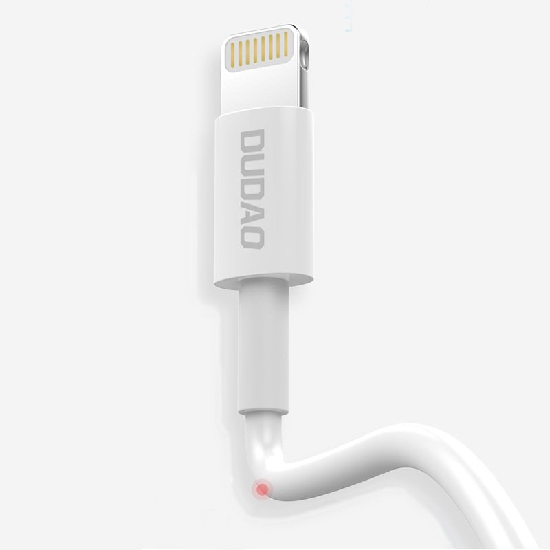 Cabo de carregamento de dados Dudao USB - Lightning 3A 1m branco (L1L branco)
