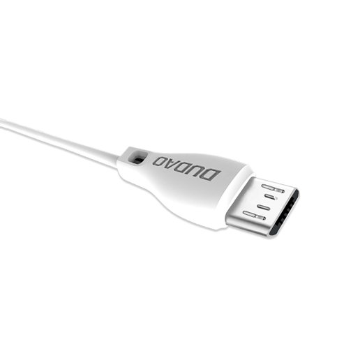 Cabo de carregamento de dados Dudao micro USB 2.4A 1m branco (L4M 1m branco)