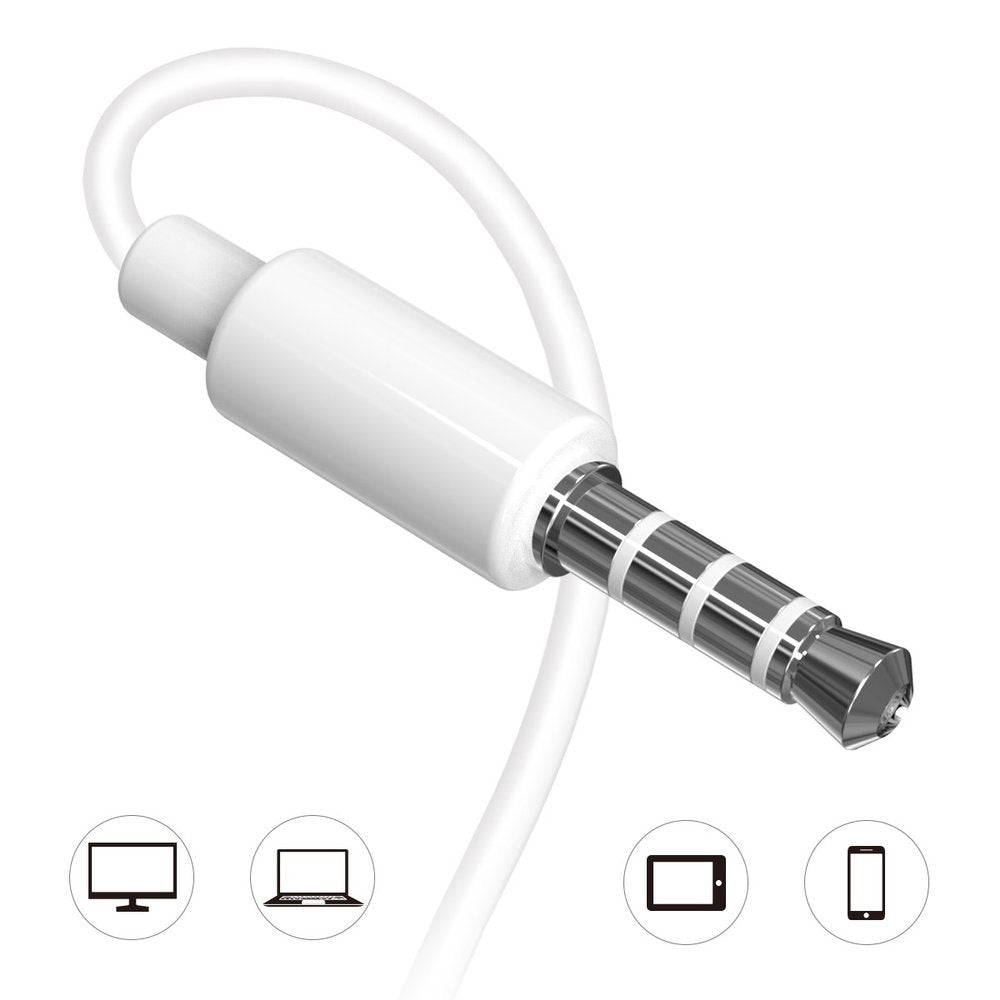 Auriculares Dudao Lateral Auriculares Auriculares com controle remoto branco (X10S branco)
