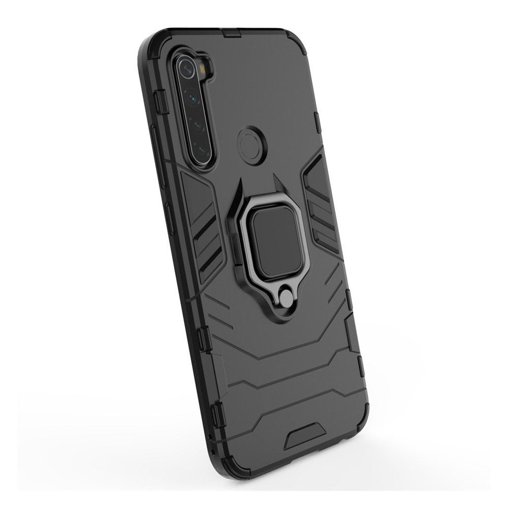 Estojo de armadura de anel capa resistente e resistente para Xiaomi Redmi Note 8T preto