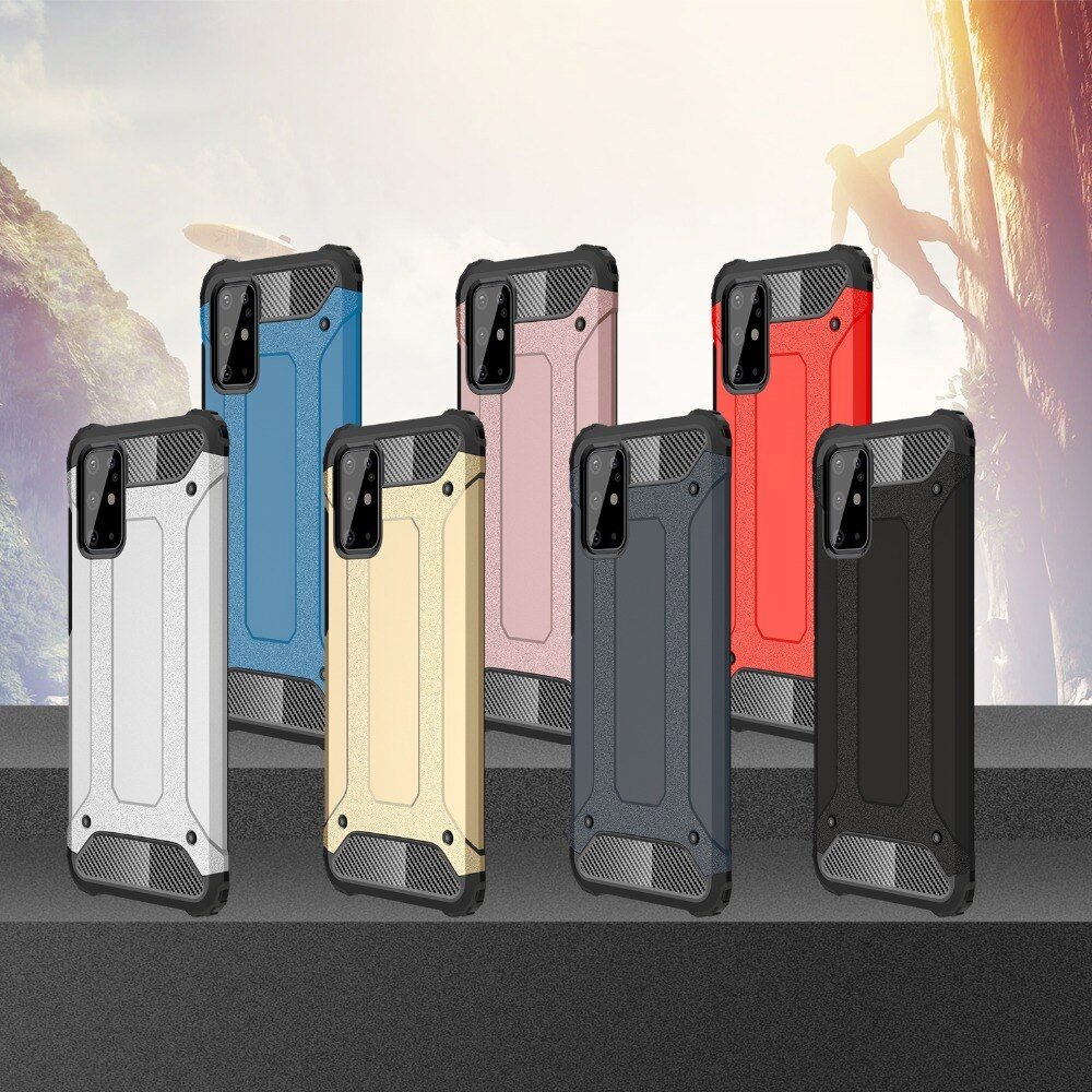 Capa Hybrid Armor Capa resistente e resistente para Samsung Galaxy S20 Plus azul