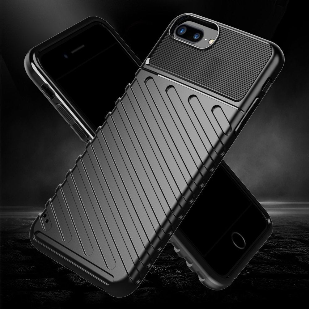 Capa Thunder Capa flexível resistente resistente e resistente de TPU para iPhone 8 Plus - iPhone 7 Plus preta