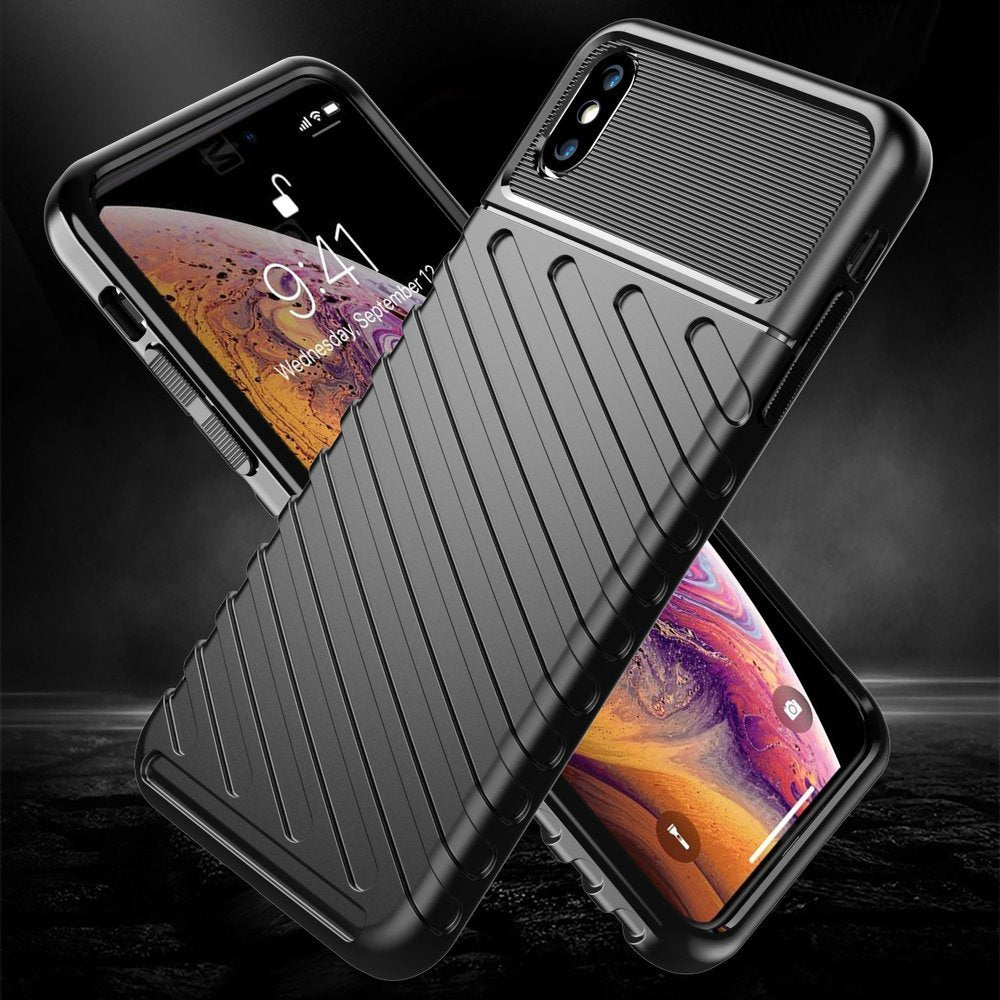 Capa Thunder capa flexível resistente resistente em TPU para iPhone XS Max azul