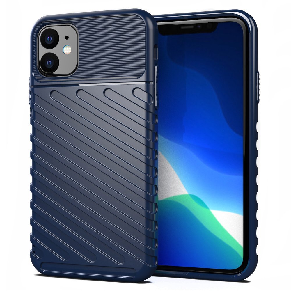 Capa Thunder capa flexível resistente resistente e resistente de TPU para iPhone 11 azul
