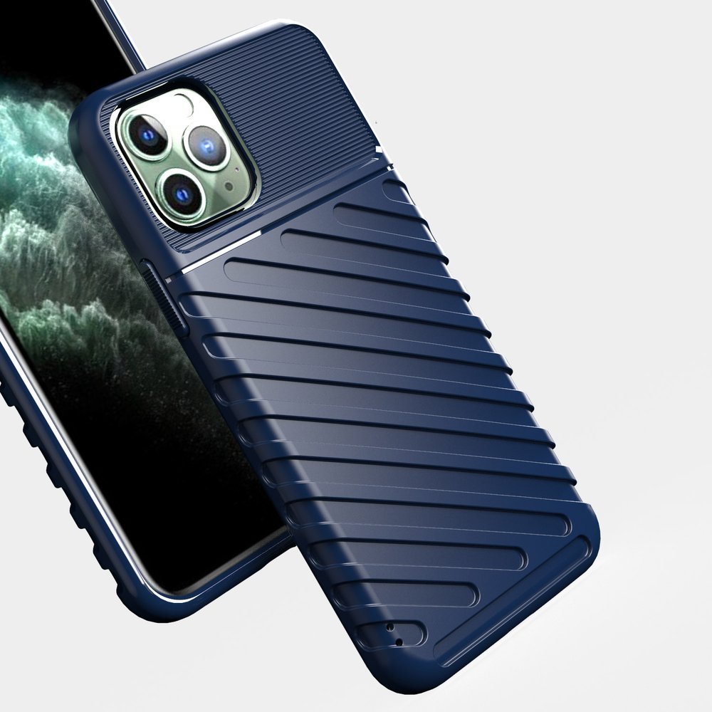 Capa Thunder capa flexível resistente resistente e resistente de TPU para iPhone 11 Pro azul