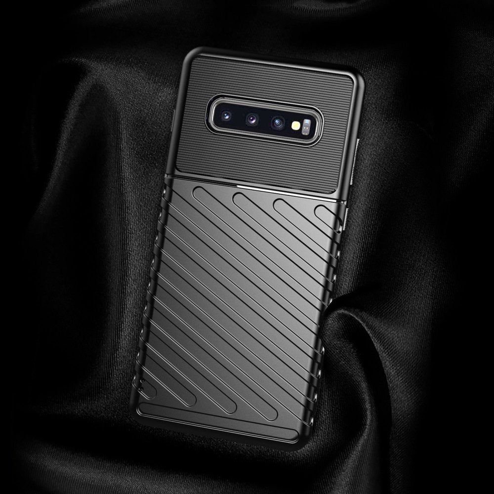 Capa Thunder capa flexível resistente resistente em TPU para Samsung Galaxy S10 preta