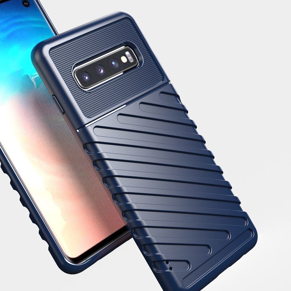 Capa Thunder capa flexível resistente resistente em TPU para Samsung Galaxy S10 preta