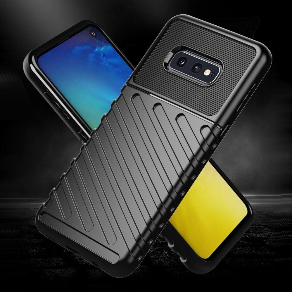 Capa Thunder Capa flexível resistente resistente e resistente de TPU para Samsung Galaxy S10 Plus preta