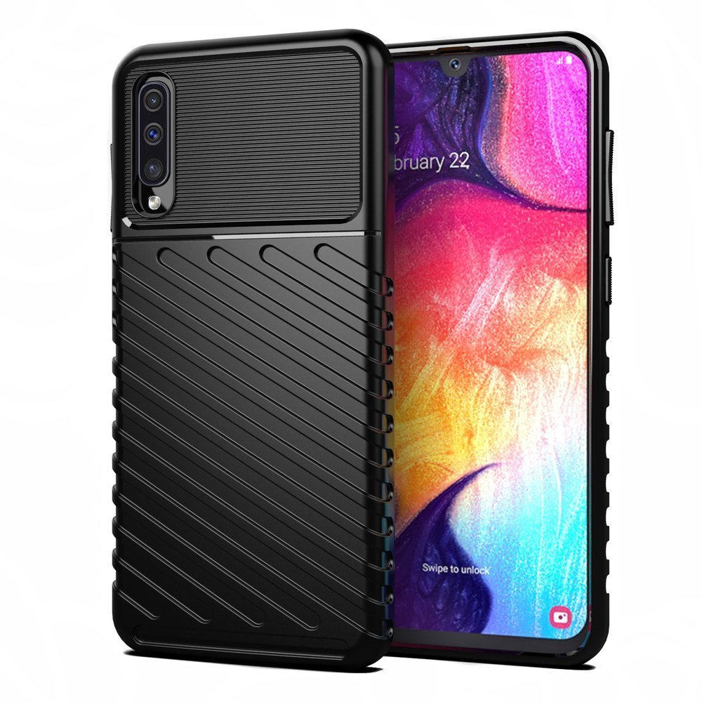 Capa Thunder Capa flexível resistente resistente em TPU para Samsung Galaxy A50s - Galaxy A50 - Galaxy A30s preta