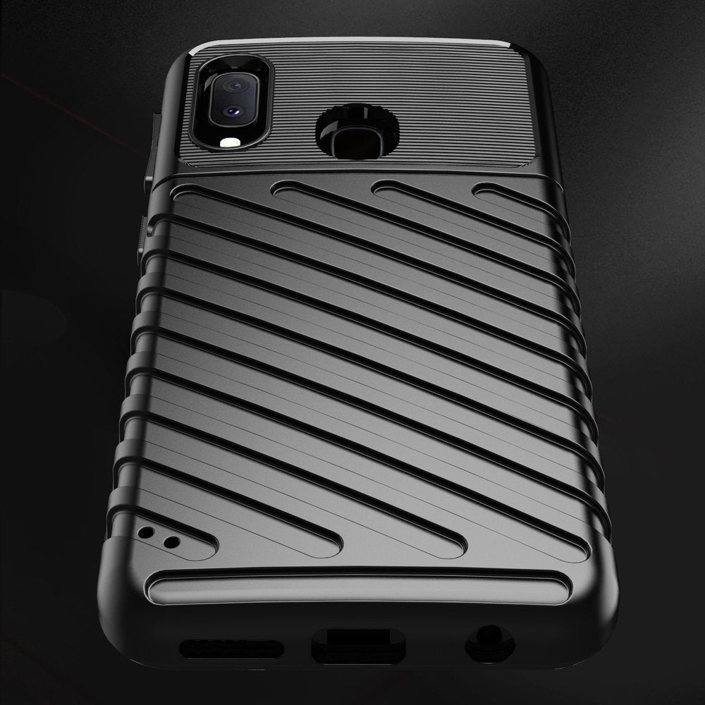 Capa Thunder Capa flexível resistente resistente em TPU para Samsung Galaxy A20e preta