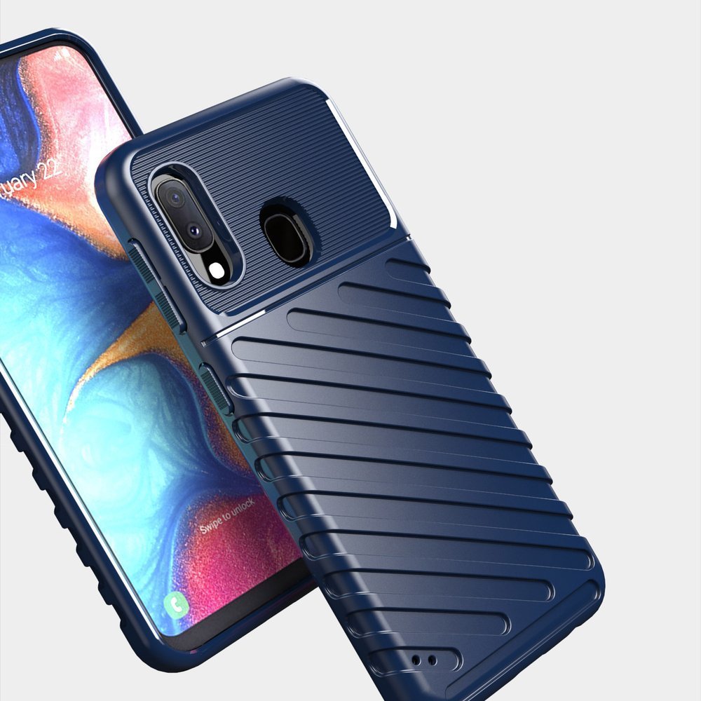 Capa Thunder Capa flexível resistente resistente em TPU para Samsung Galaxy A20e preta