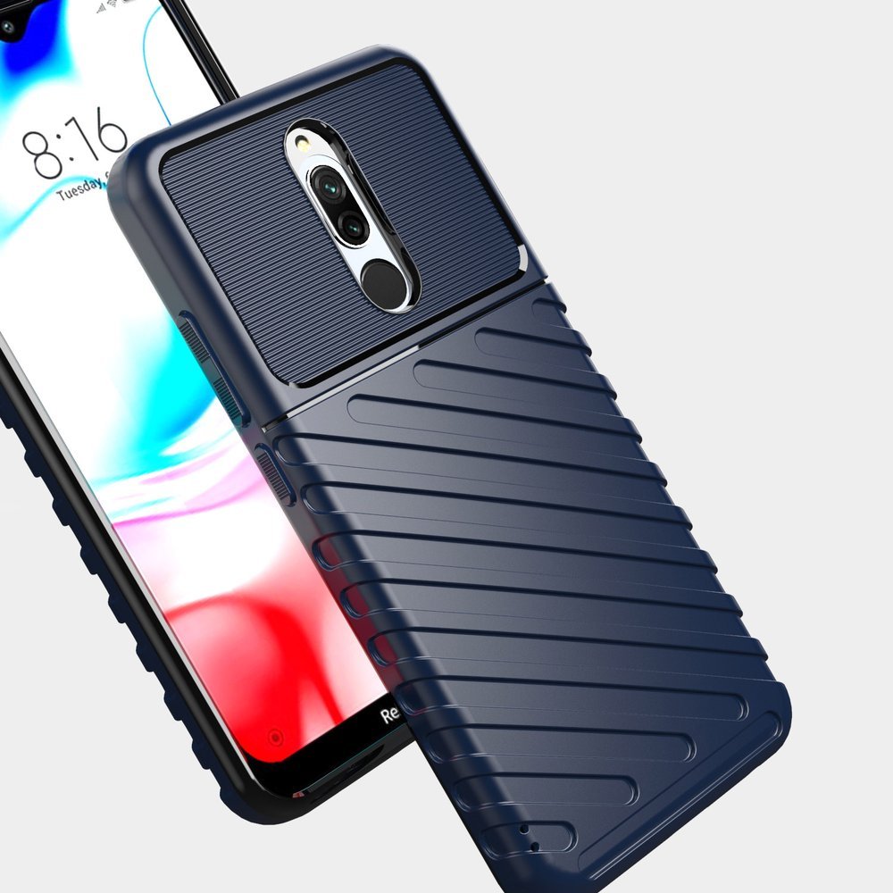 Capa Thunder Capa flexível resistente resistente em TPU para Xiaomi Redmi 8 preta