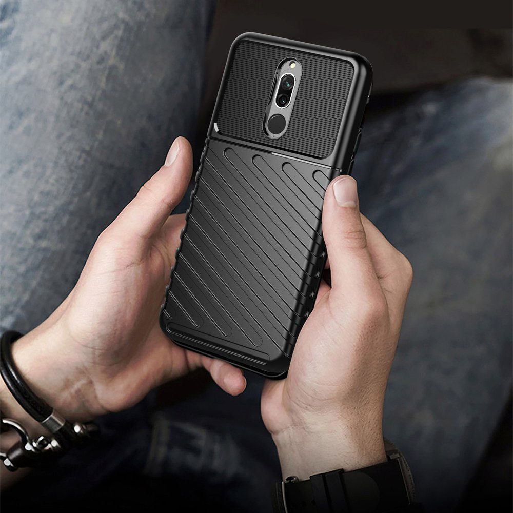 Capa Thunder Capa flexível resistente resistente em TPU para Xiaomi Redmi 8 preta