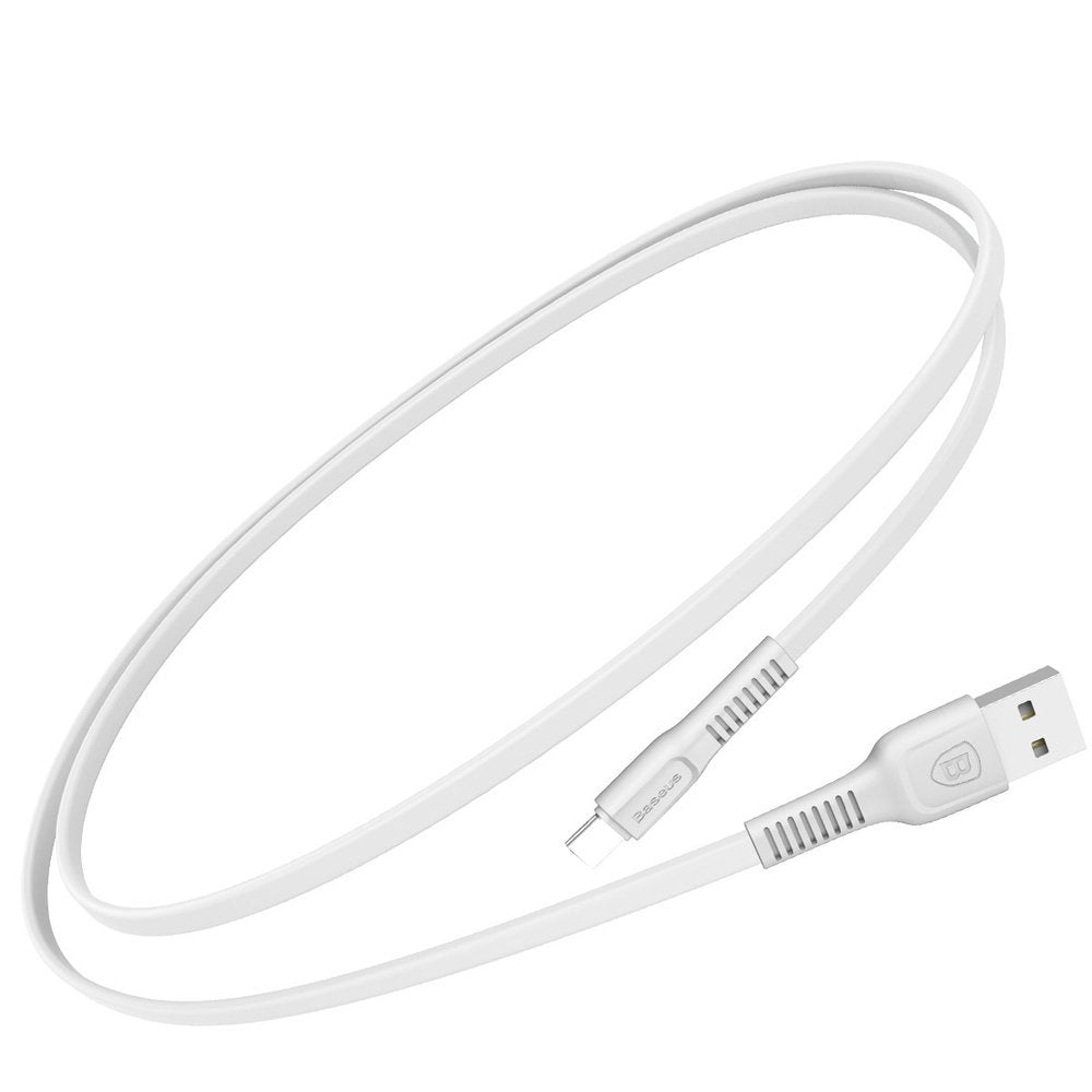 Baseus Tough flat USB - USB Tipo-C 2A 1m cabo branco (CATZY-B02)