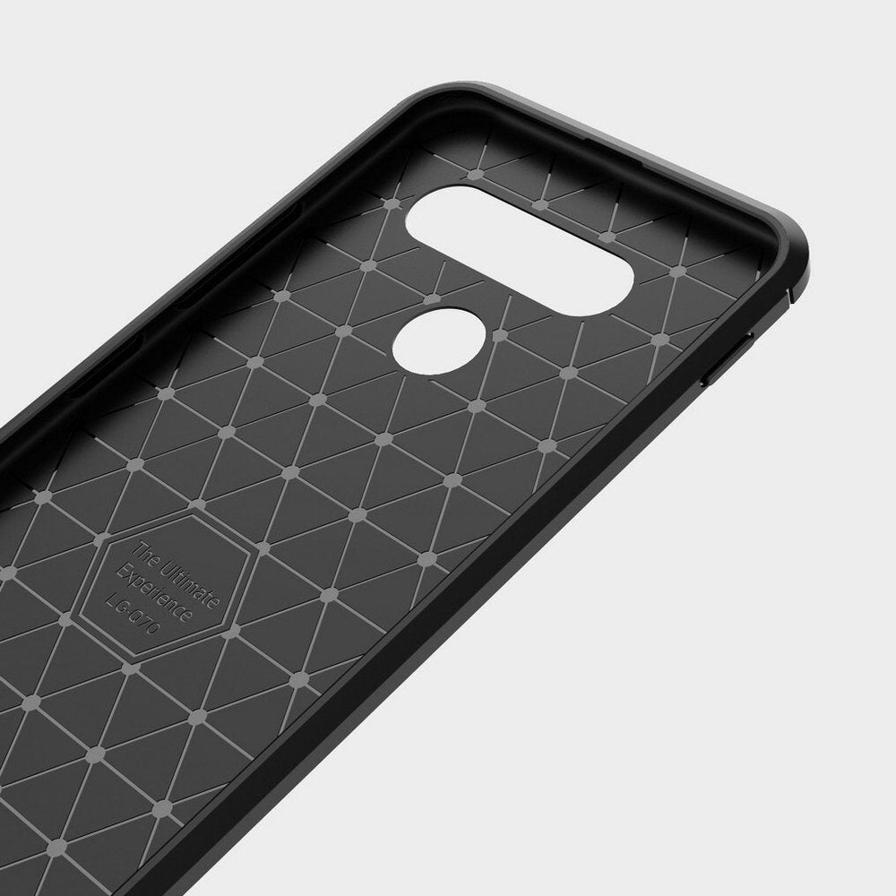 Capa carbono Capa flexível de TPU para LG K50S preta